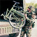 paratrooper and bike