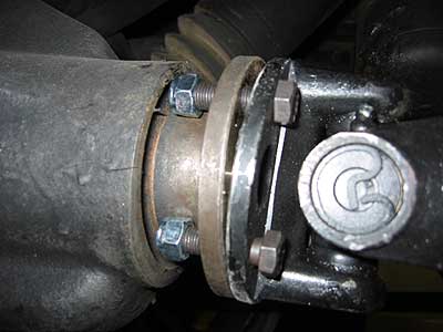 rear diff and flange propshaft land rover