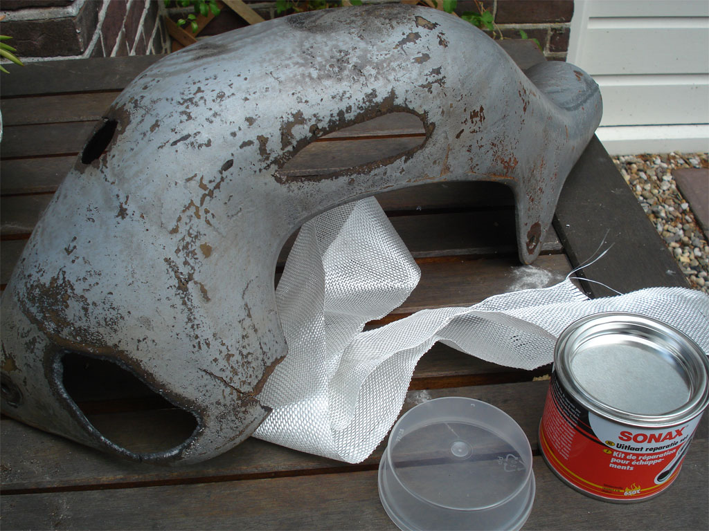 Repairing Land Rover 200Tdi turbo heatshield NTC4833